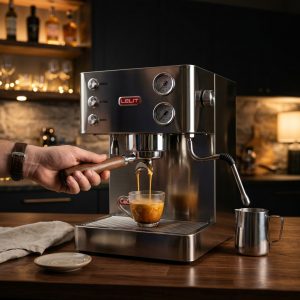 ماكينة إسبريسو يدوية — 15 بار ستانلس ستيل